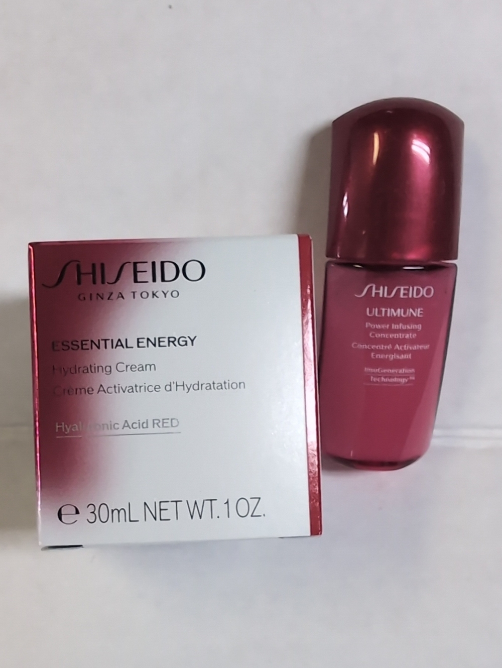 Shiseido Essential Energy Hydrating Cream & power infusing concentrate